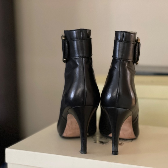 Coach Blossom Black Leather Heel, Ankle Boots, size 8 - Picture 2 of 3